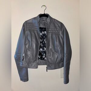 Xsmall grey leather jacket